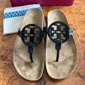 Tory Burch Black Miller Cloud Sandals -NIB